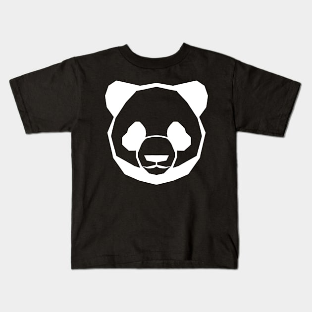 Retro Panda White Kids T-Shirt by MonsieurPanda